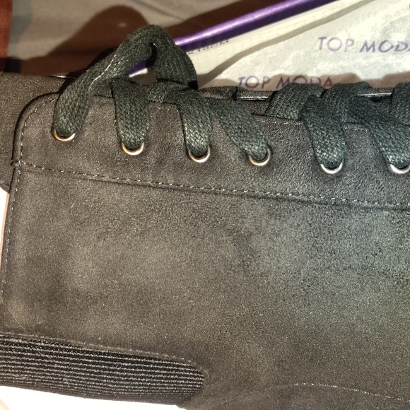 NEW* NEW* Black Suede, 2' Block Heel, Ankle Zip Boot, Side Zipper Varies Sizes! - Picture 7 of 8